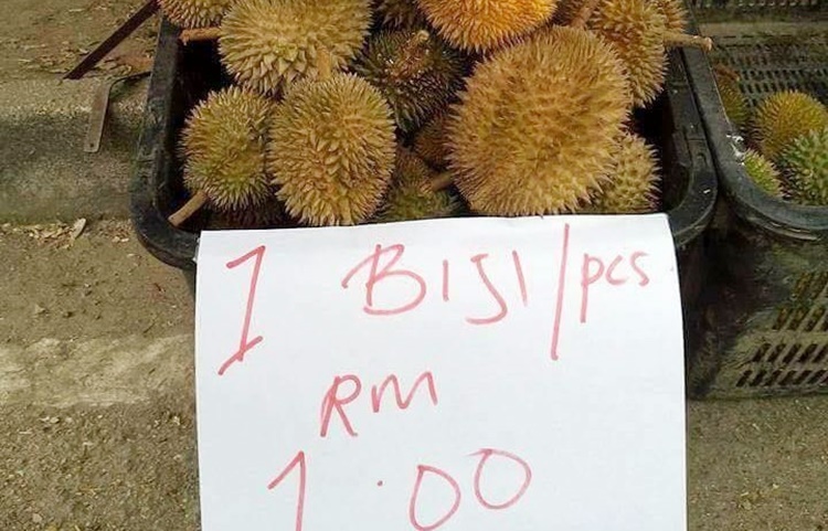 Jual Durian RM1, Mahu Orang Kurang Mampu Dapat Merasa