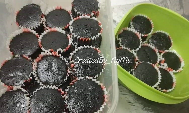 Mini Chocolate Cupcake 2 Bahan, Bajet Tak Sampai RM10