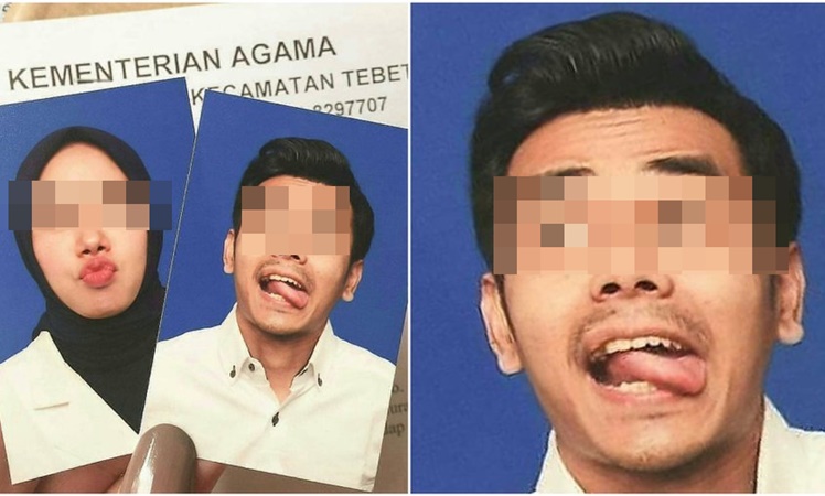 Netizen Kecam Pasangan Beri Gambar Tak Senonoh Untuk Kad Nikah